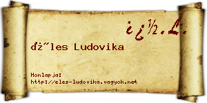 Éles Ludovika névjegykártya